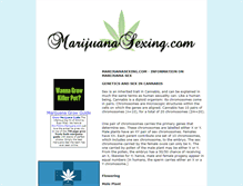 Tablet Screenshot of marijuanasexing.com